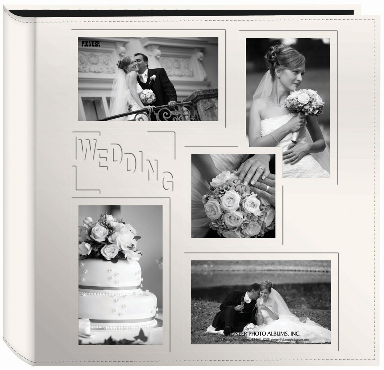 Pioneer 5-Up Sewn Embossed Collage Frame Photo Album 12"X12"-Wedding